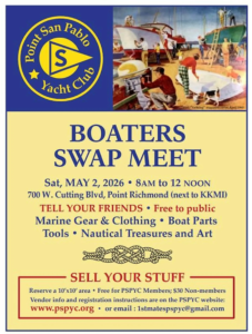 BOATERS SWAP MEET MAY 2ND IN POINT RICHMOND